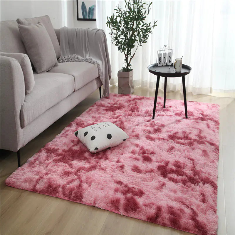 Ins-Style Long Pile Gradient Carpet for Living Room