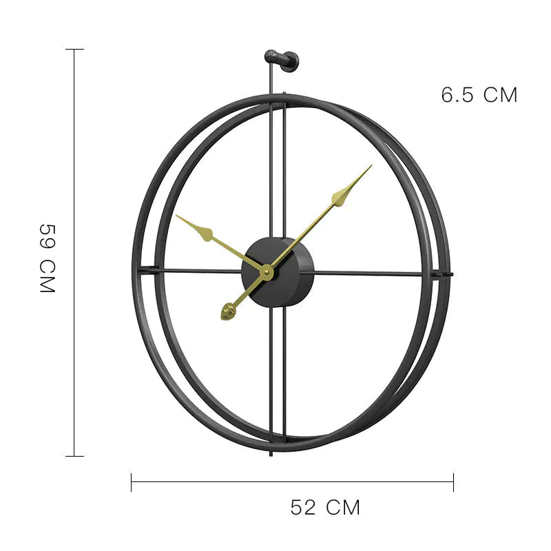 Nordic Creative Iron Wall Clock for Minimalist Living Room