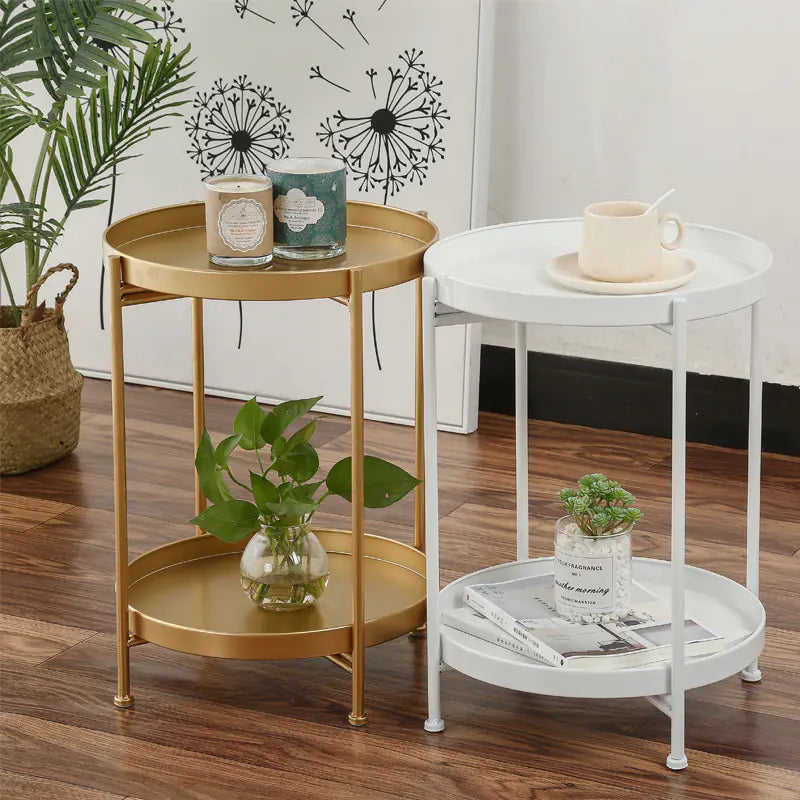 Nordic Minimalist Round Side Table for Bedroom Living Room