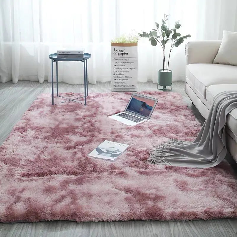 Ins-Style Long Pile Gradient Carpet for Living Room