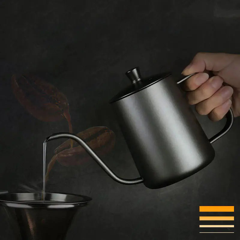 304 Stainless Steel Drip Coffee Pot with Long Spout 600ml