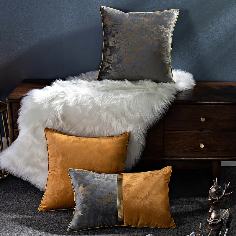 Velvet Solid Color Cushion Bedside Backrest
