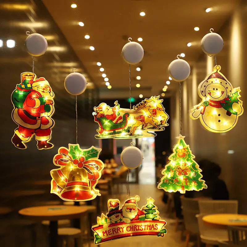 LED Suction Cup Lights for Christmas Window Decorations