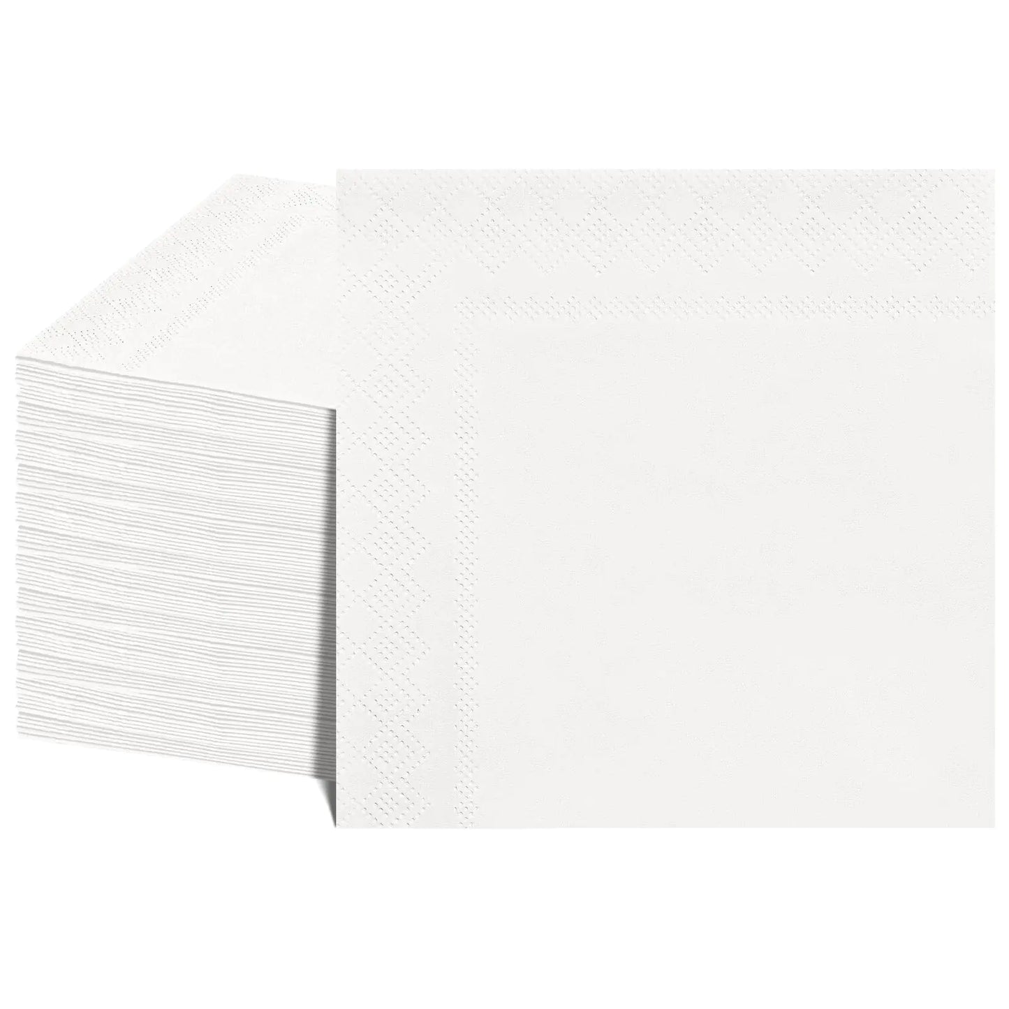 NatNarr 120 Pcs Cocktail Napkins White Napkins Disposable Beverage Napkins Dinner Napkins Bar Napkins for Restaurant Coffee Bar Birthday Wedding Baby Shower 5 x 5 Inch