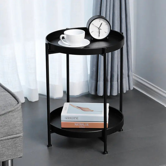 Nordic Minimalist Round Side Table for Bedroom Living Room