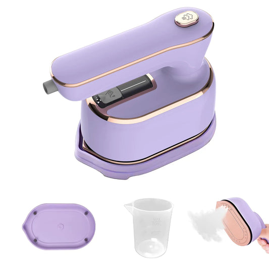 Huihong Steamer IronHandheld Clothing Steamer Travel MiniPortable Steamer for Clothes180° RotatableIroning & Steaming 2 in 1Dorm Room EssentialsGarment Hand Multi-directional Steamer Purple