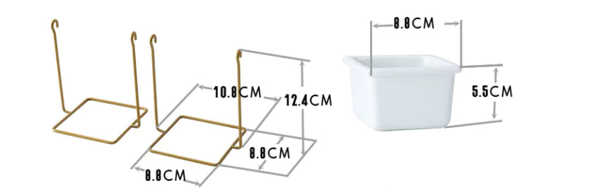 Creative Nordic Minimalist Iron Swing with Ceramic Planters Set