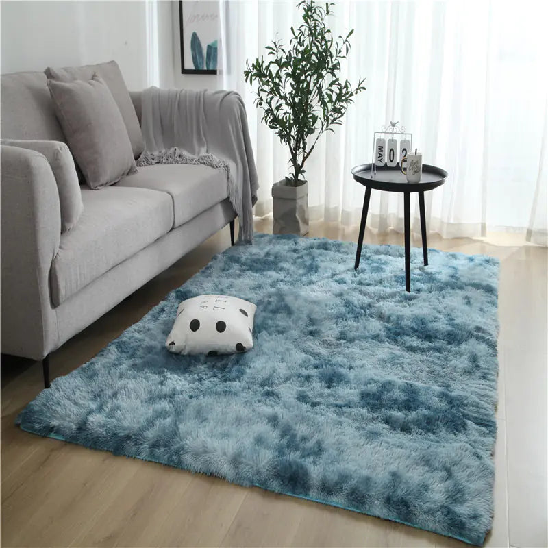 Ins-Style Long Pile Gradient Carpet for Living Room