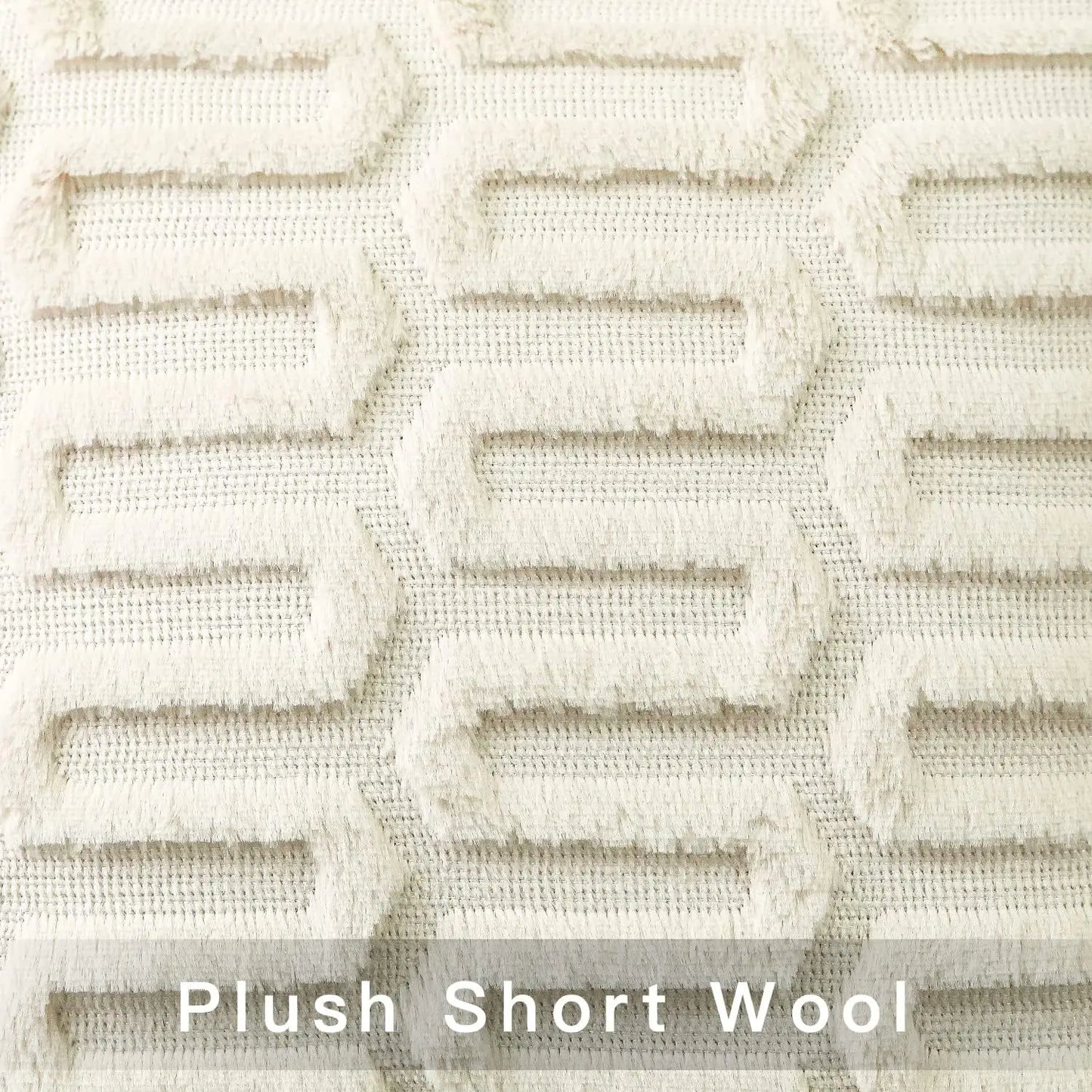 Creative Geometric Plush Pillow Cover for Living Room