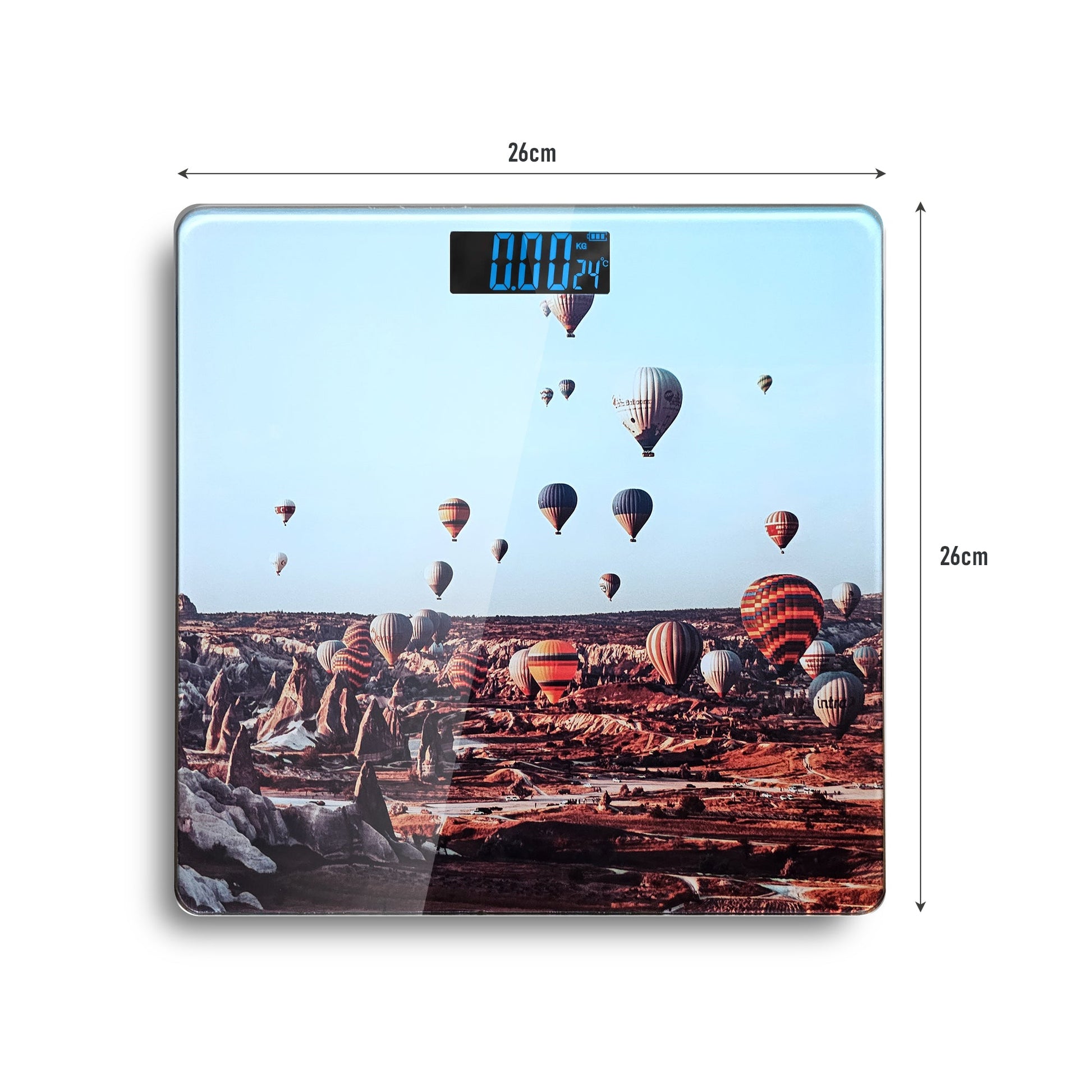 Printed Design Electronic Square Bathroom Scales – High Precision ~5384-3
