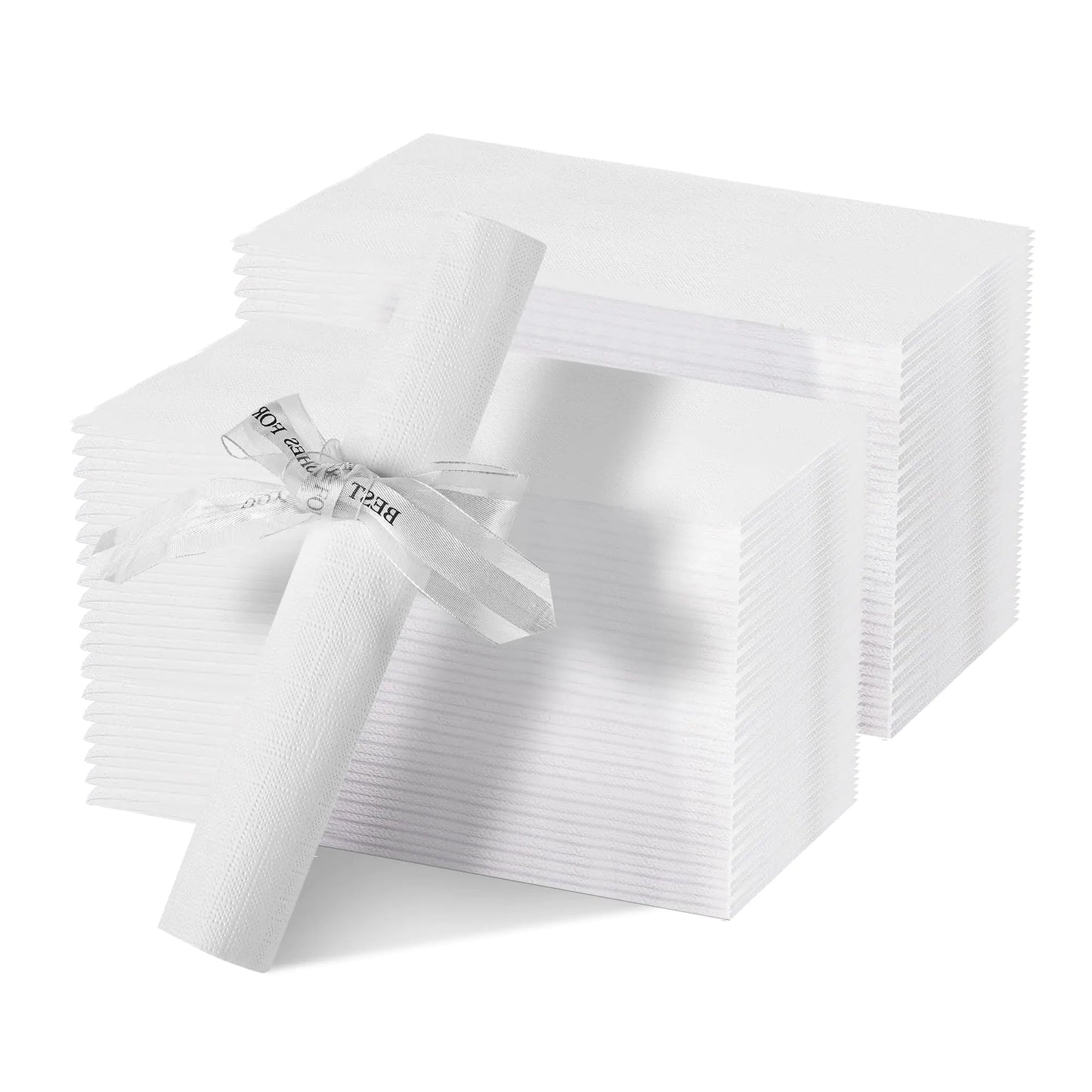 CHEFCAT 200Pack Premium Disposable Paper Napkins Everyday 3Ply Guest Towels Dinner Napkins Party Napkins Wedding Napkins for KitchenBathroom Party (White)