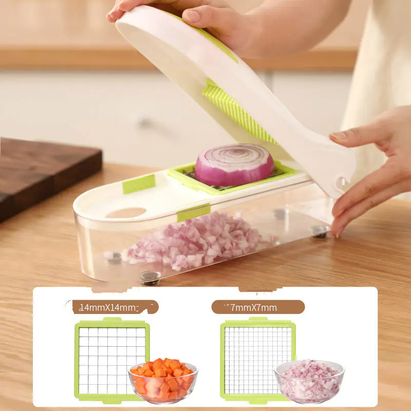 Multi-Functional Vegetable Cutter with Onion Dicer
