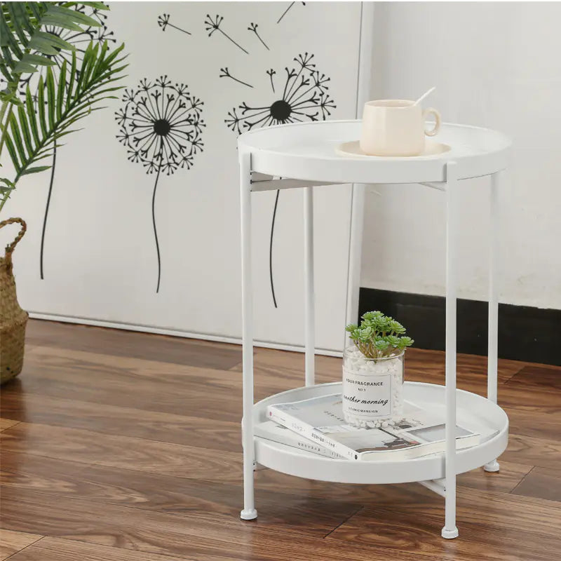 Nordic Minimalist Round Side Table for Bedroom Living Room