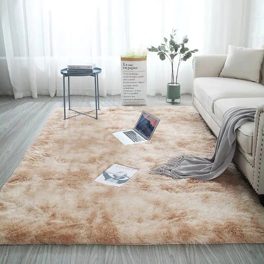 Ins-Style Long Pile Gradient Carpet for Living Room