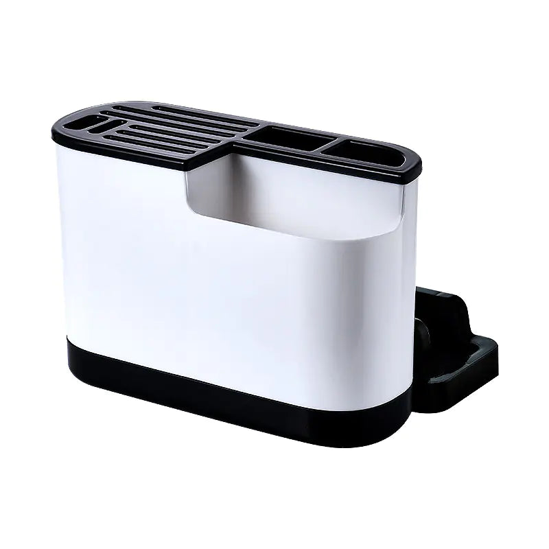 Integrated Kitchen Supplies Storage Rack with Knife Block