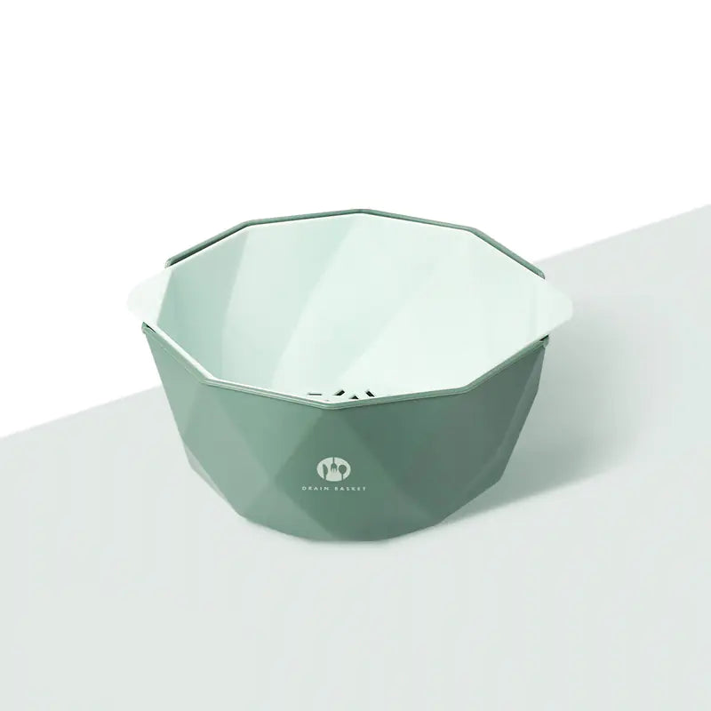 Creative Plastic Double-Layer Draining Fruit Basket