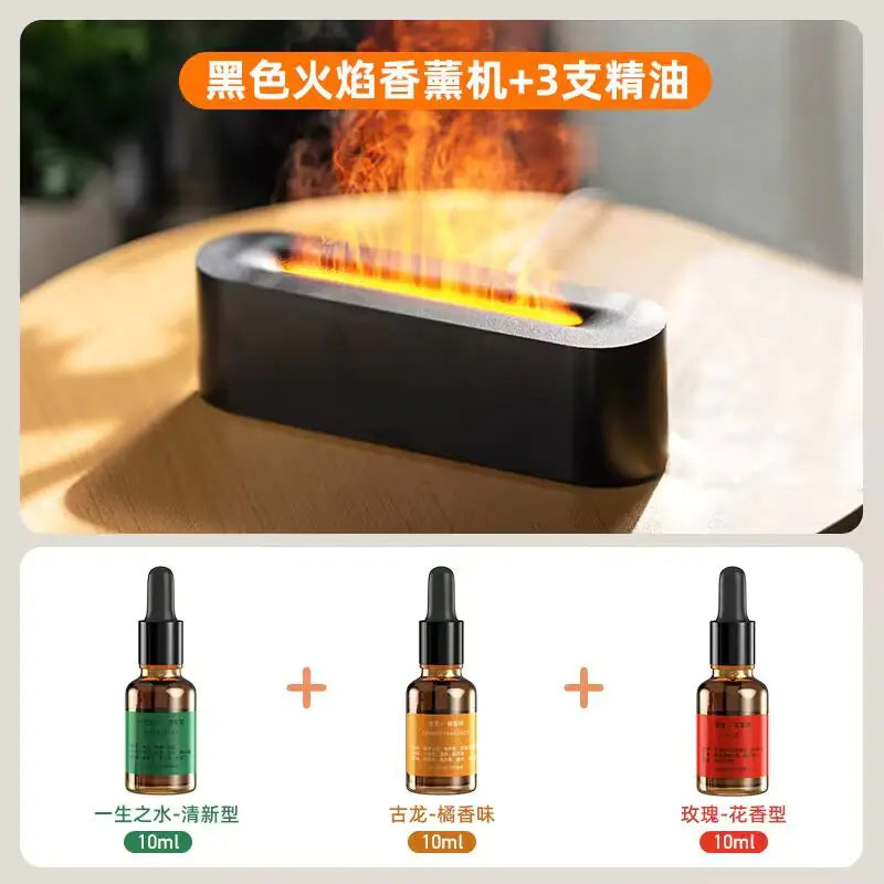 New USB Colorful Flame Aroma Diffuser for Home Office